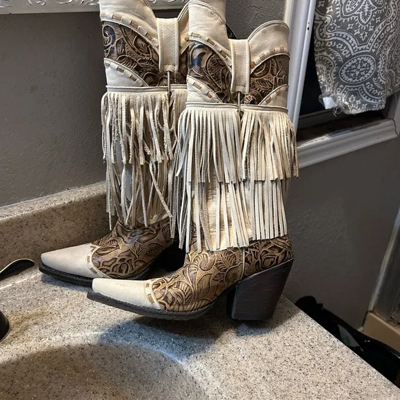 Fringe Western Cowboy Boots - Picture 3 of 9